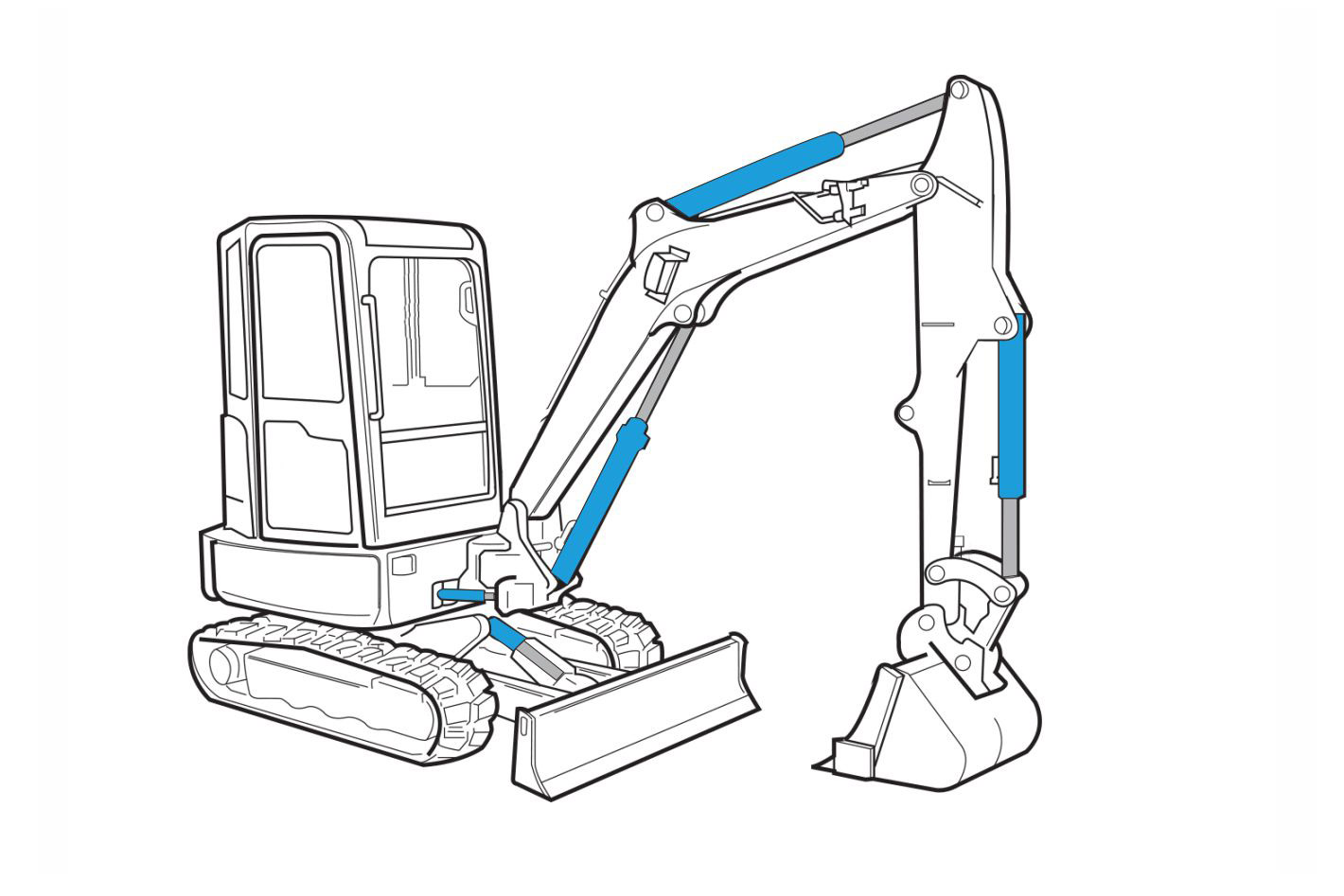小型挖掘机油缸